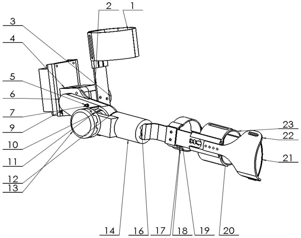 Elbow joint rehabilitation exoskeleton with unpowered rotating forearm