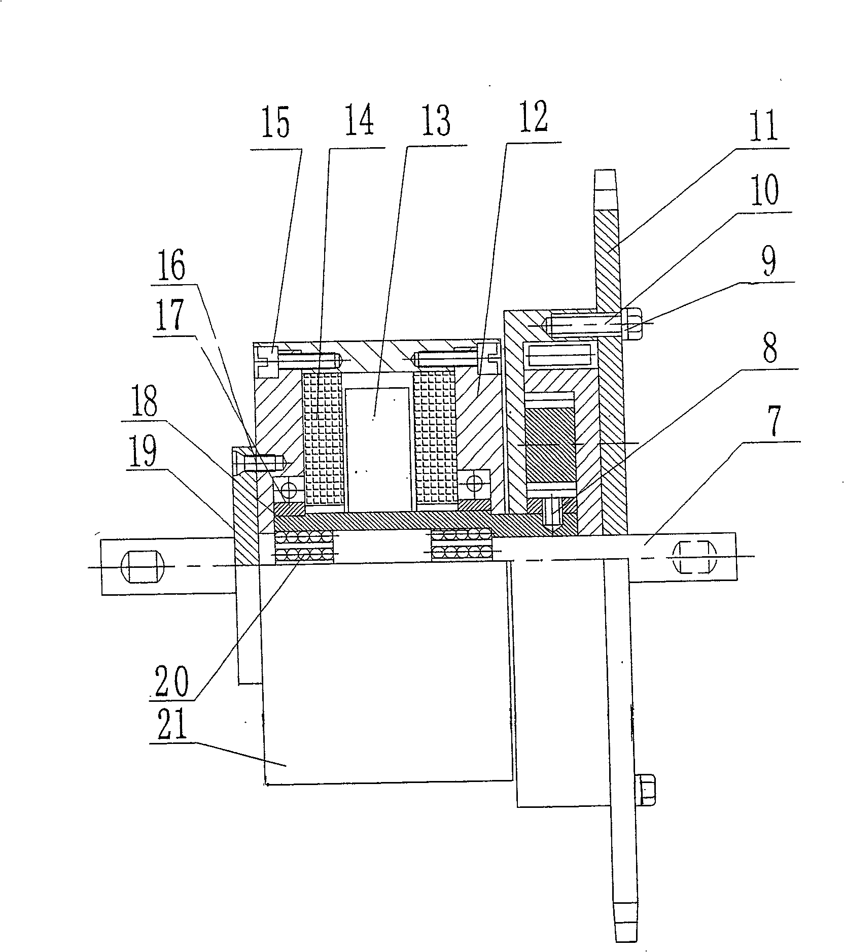 Co-axial middle-set motor driving device of electric vehicle