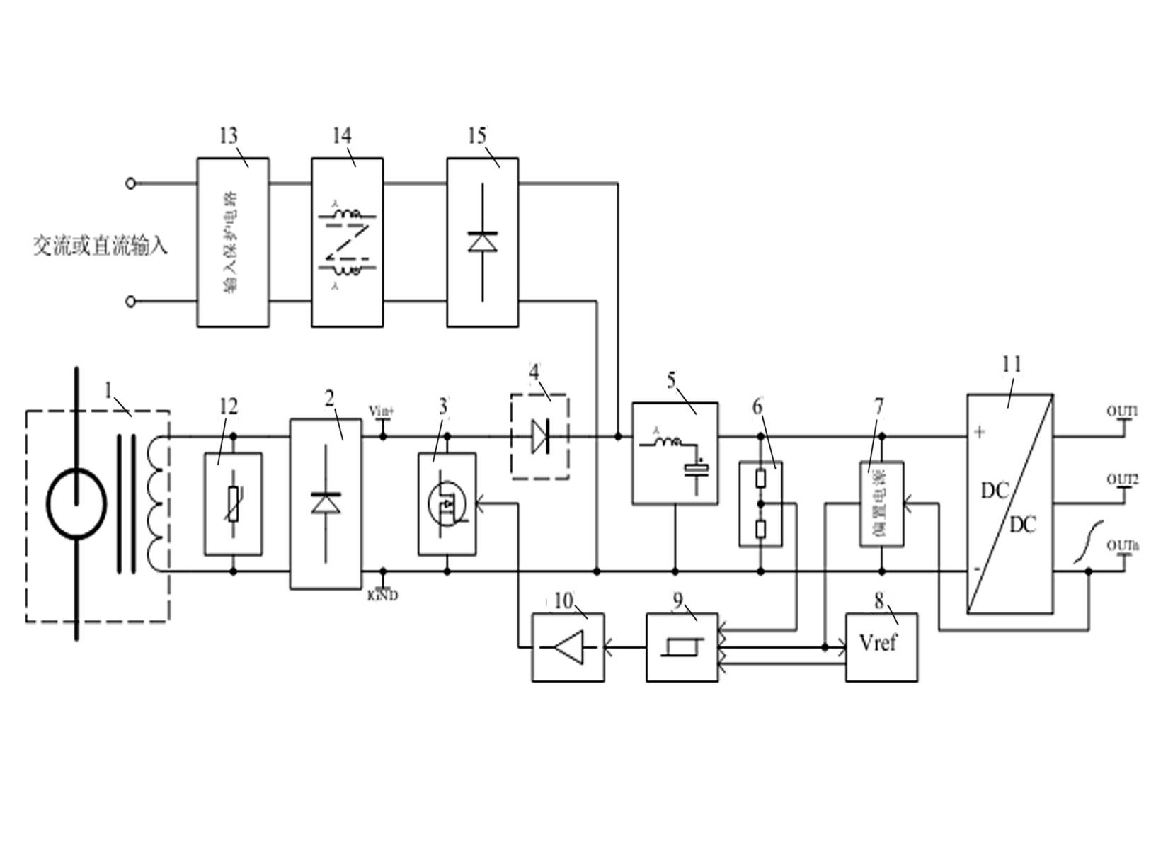Power supply device of current transformer