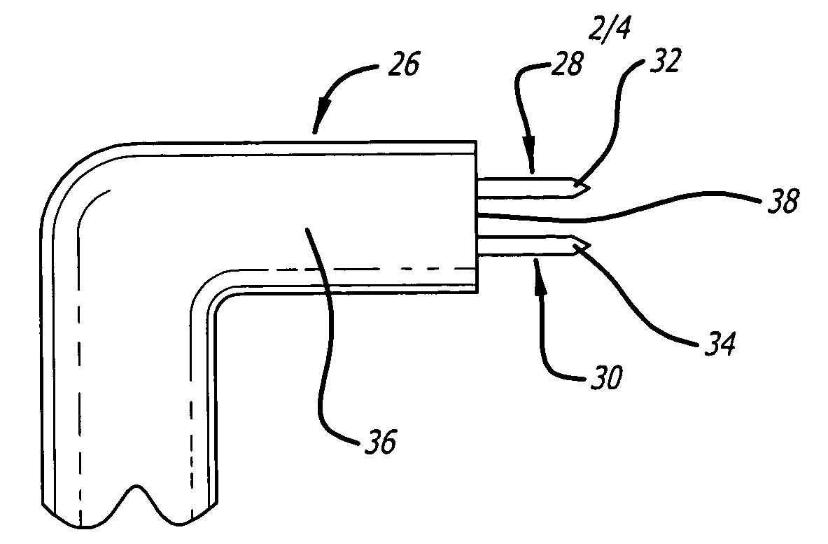 Multi-tip probe used for an ocular procedure