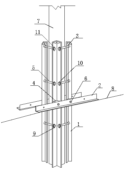 Method for rush-repairing electric power circuit pole in paddy field and specialized pole foundation base