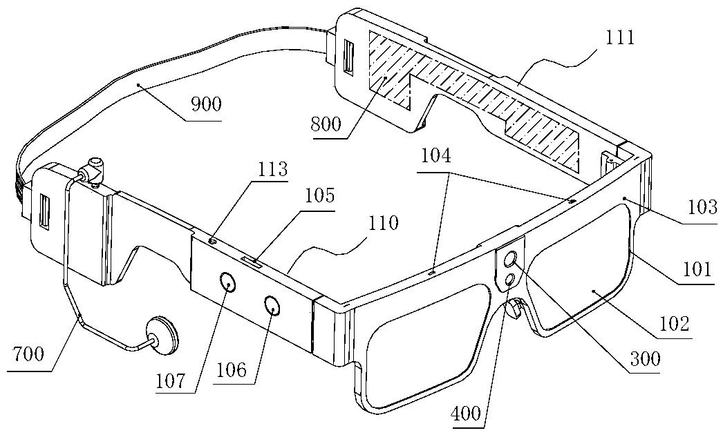 Intelligent wearing device for vision recovery of patient with posteriority blindness and making method thereof