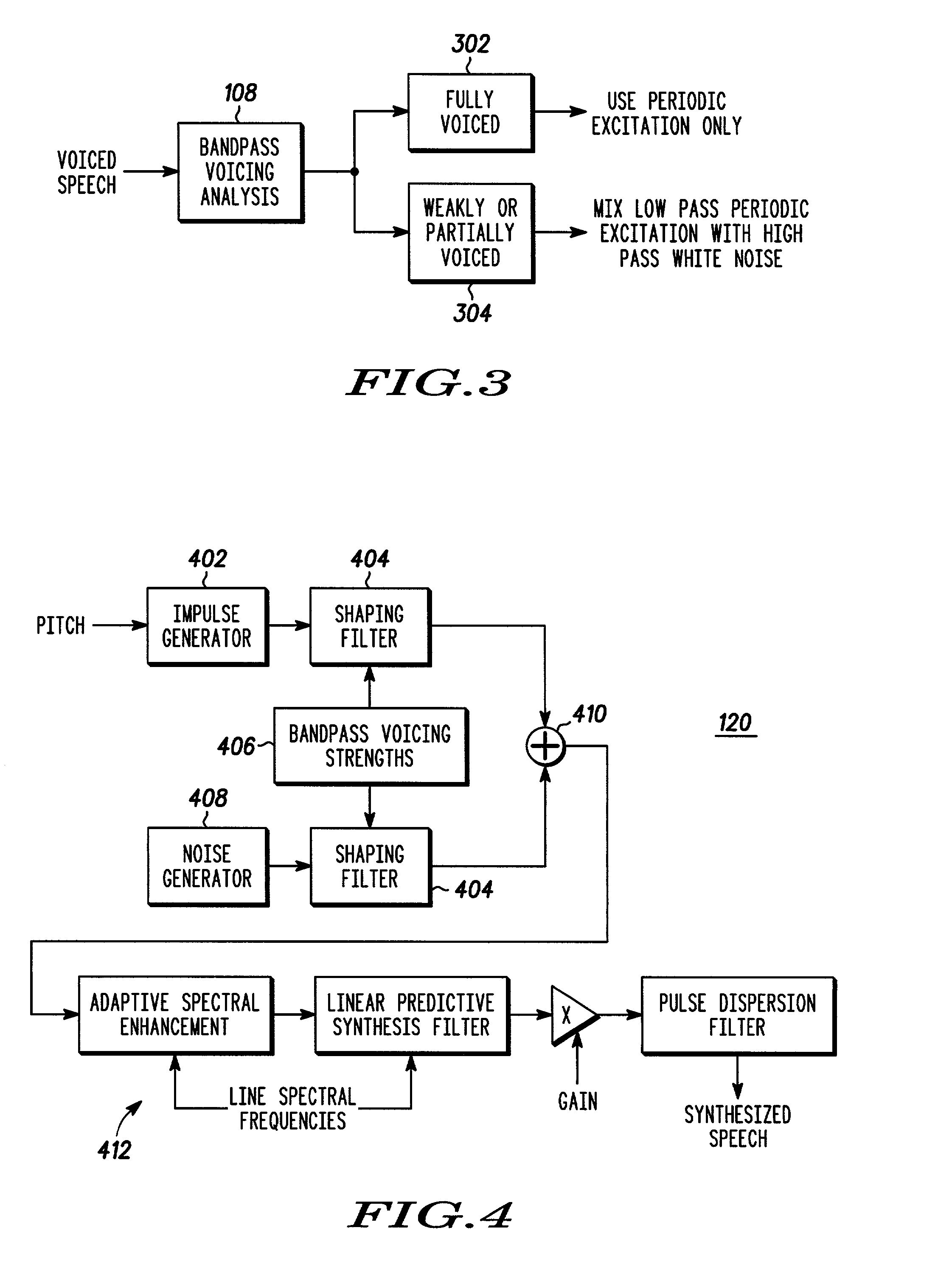 Method and apparatus for speech coding using training and quantizing
