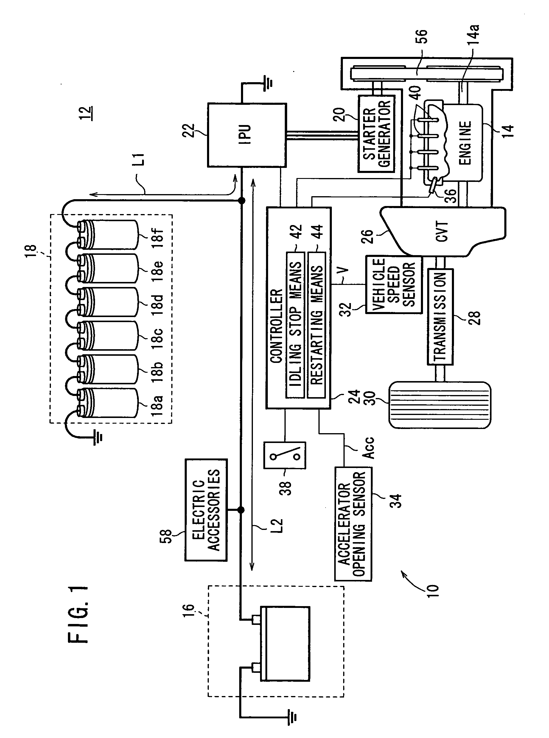 Method of supplying electric current, method of starting internal combustion engine, power supply apparatus, and vehicle