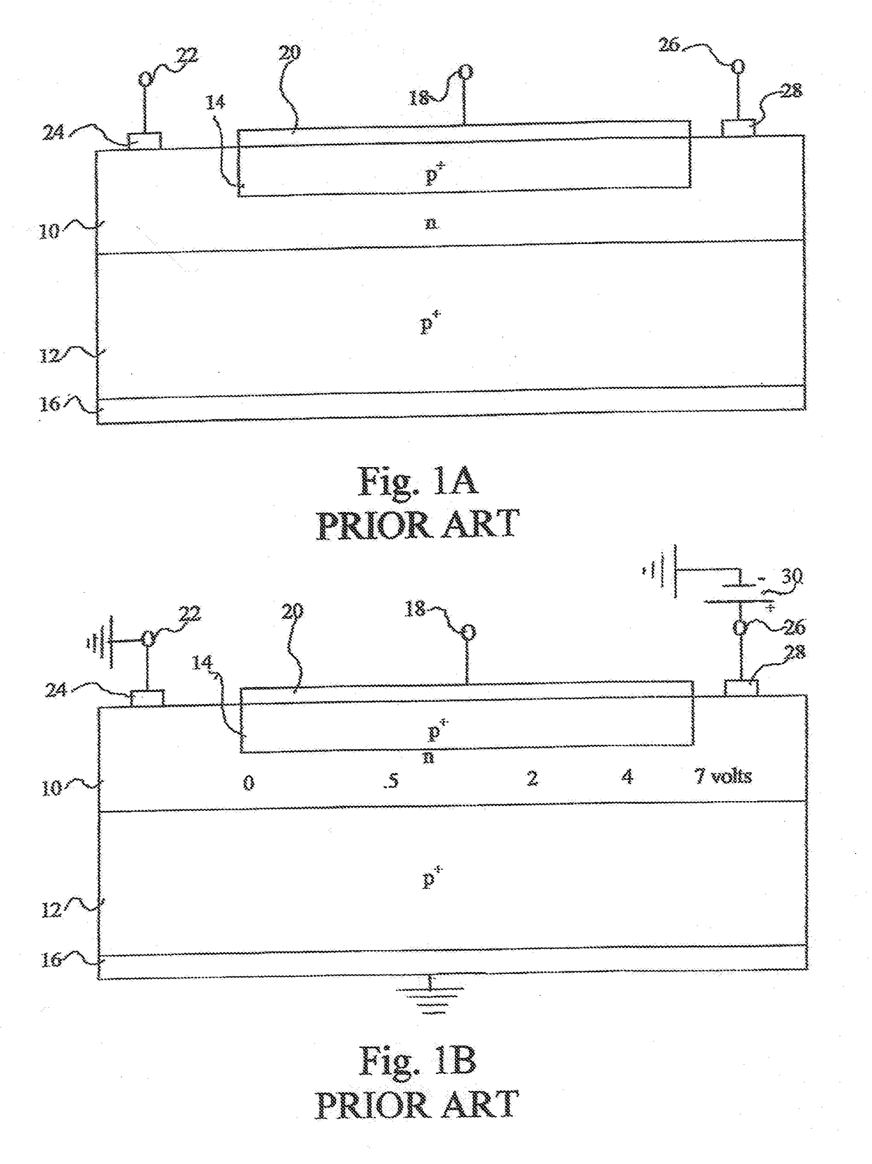 Field effect transistor which can be biased to achieve a uniform depletion region