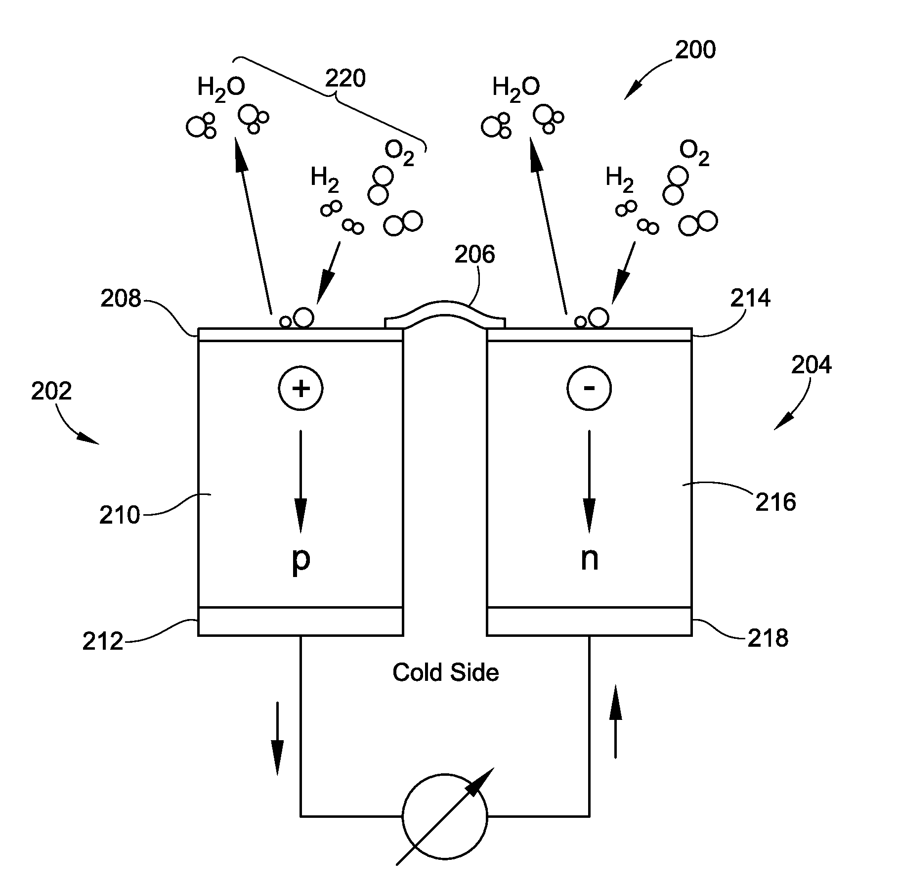 Nonequilibrium Chemovoltaic Fuel Cell