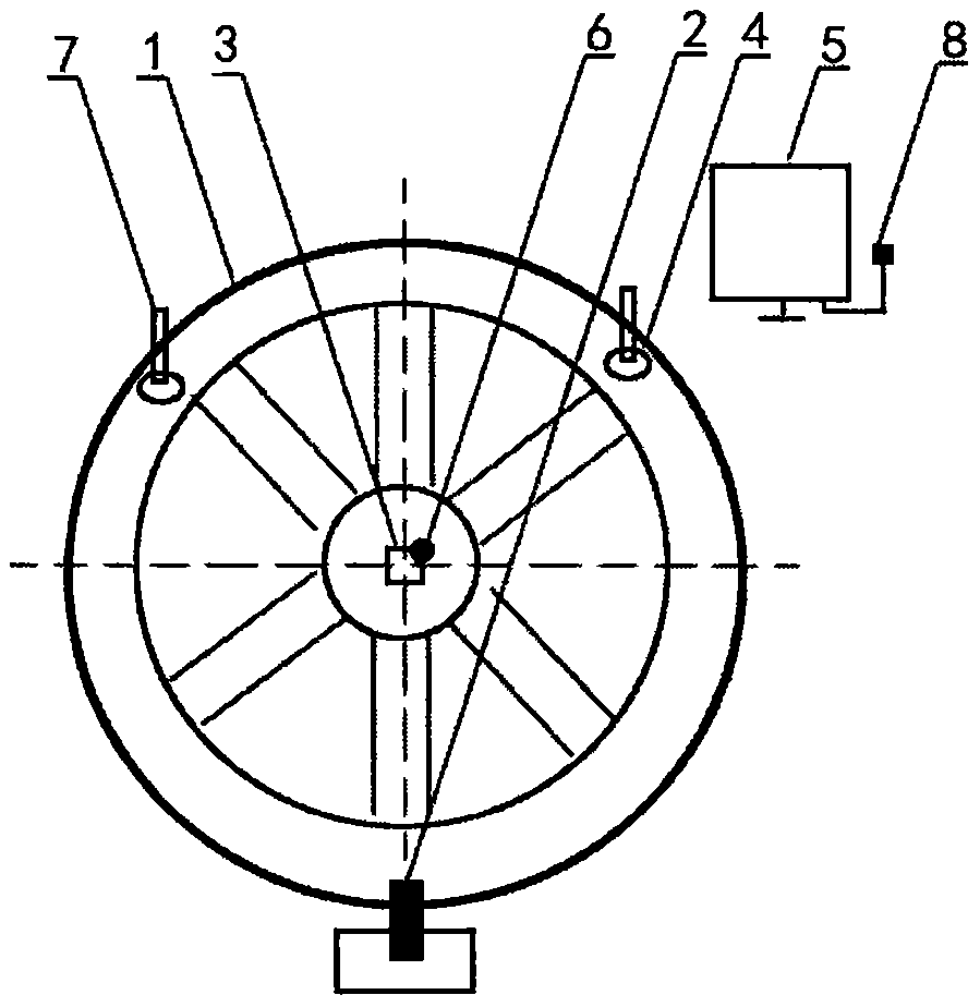 Central symmetry auxiliary assembly for vibration damping part of axial flow fan
