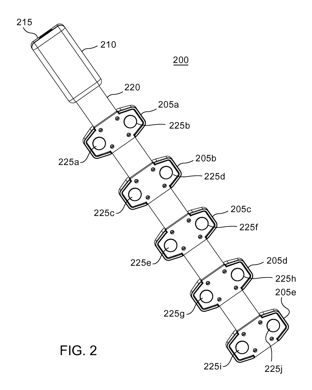 Multi-element flexible strap light