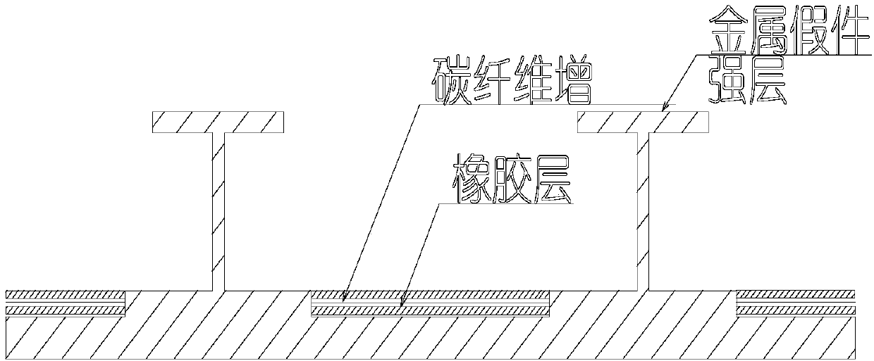 Method for achieving large-size I-beam reinforced skin structure composite workpiece co-cementing forming through soft tool