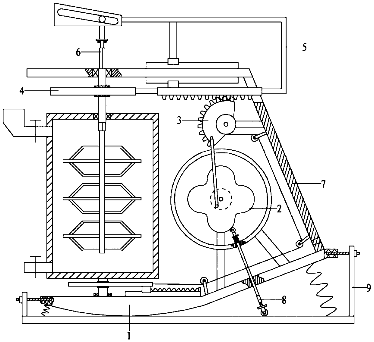 Shaking type machine tool cooling liquid efficient production equipment
