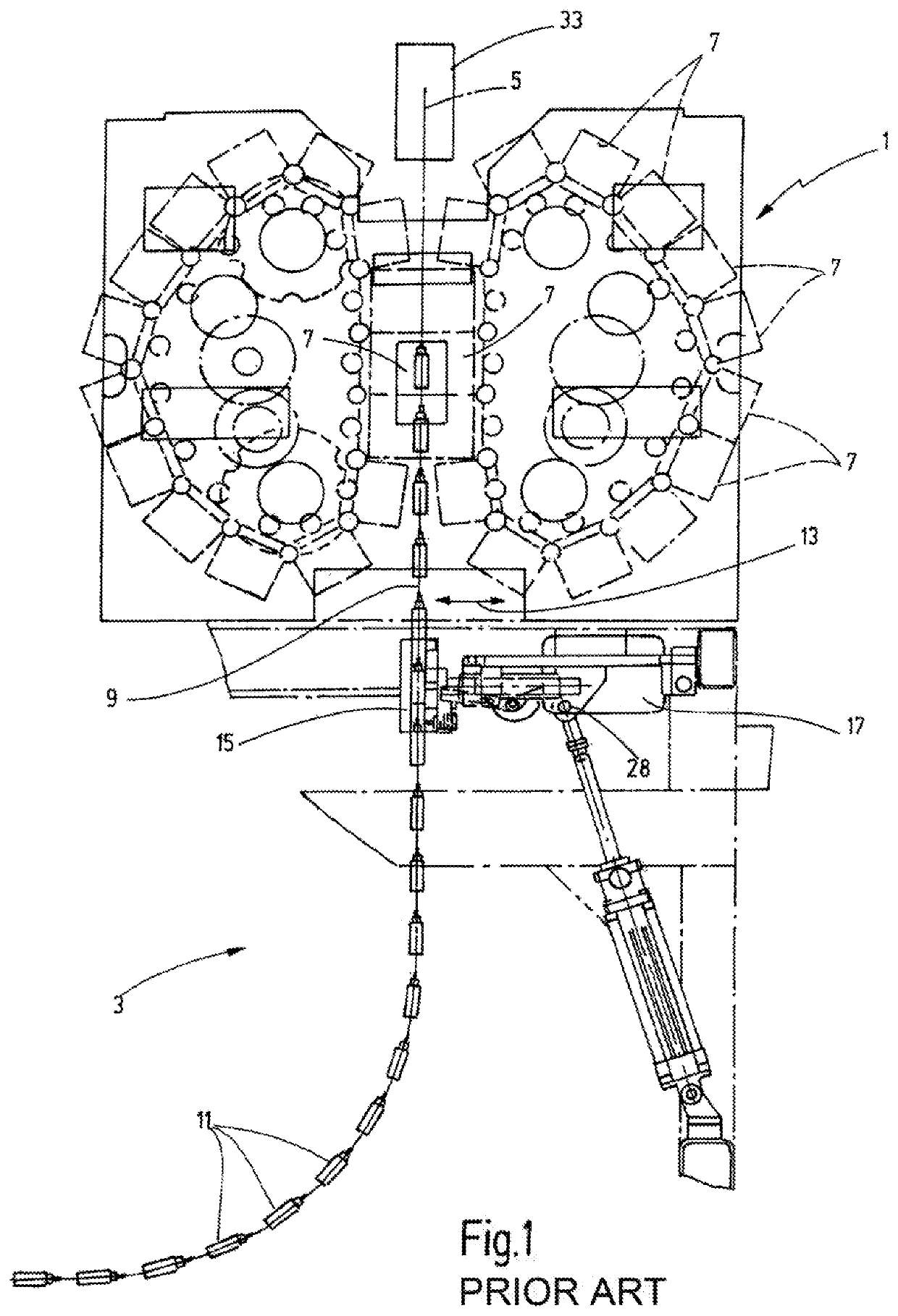 Device for reducing microbiological contaminants of container products