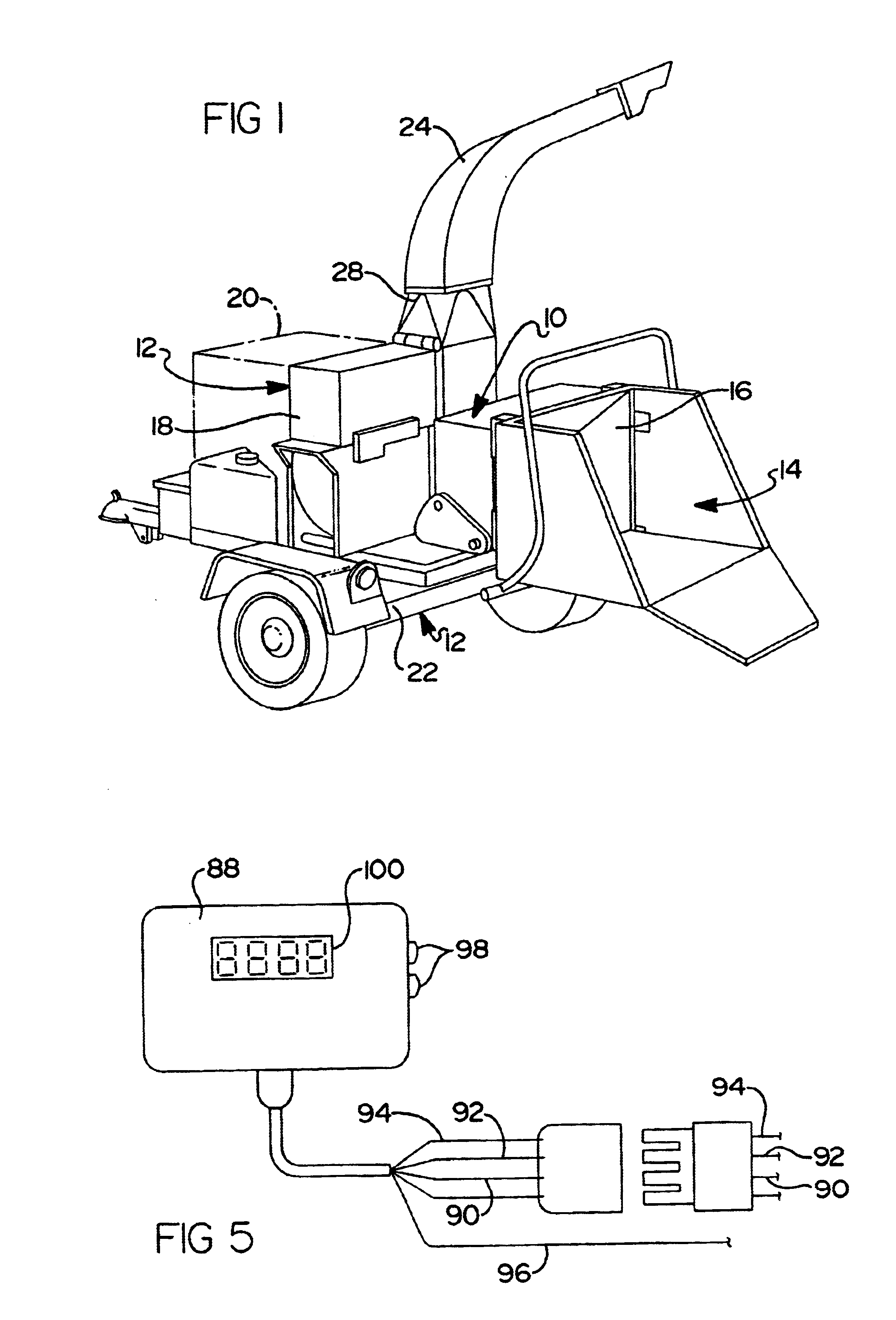 Reversing automatic feed wheel assembly for wood chipper