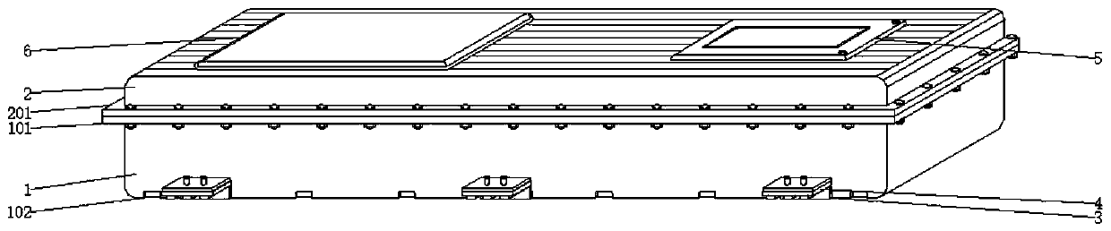 Battery mounting structure for new energy automobile