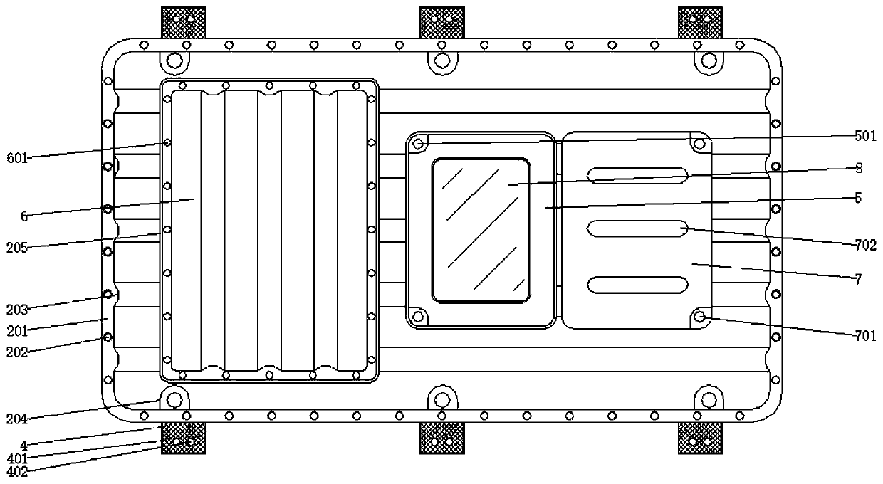 Battery mounting structure for new energy automobile