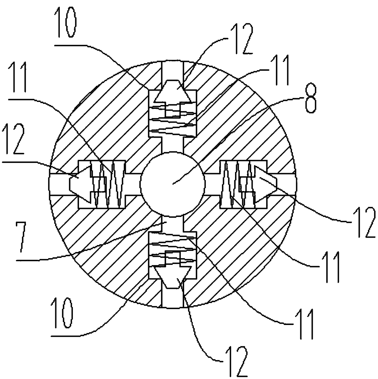 A plunger for a hydraulic pump that reduces flow pulsation