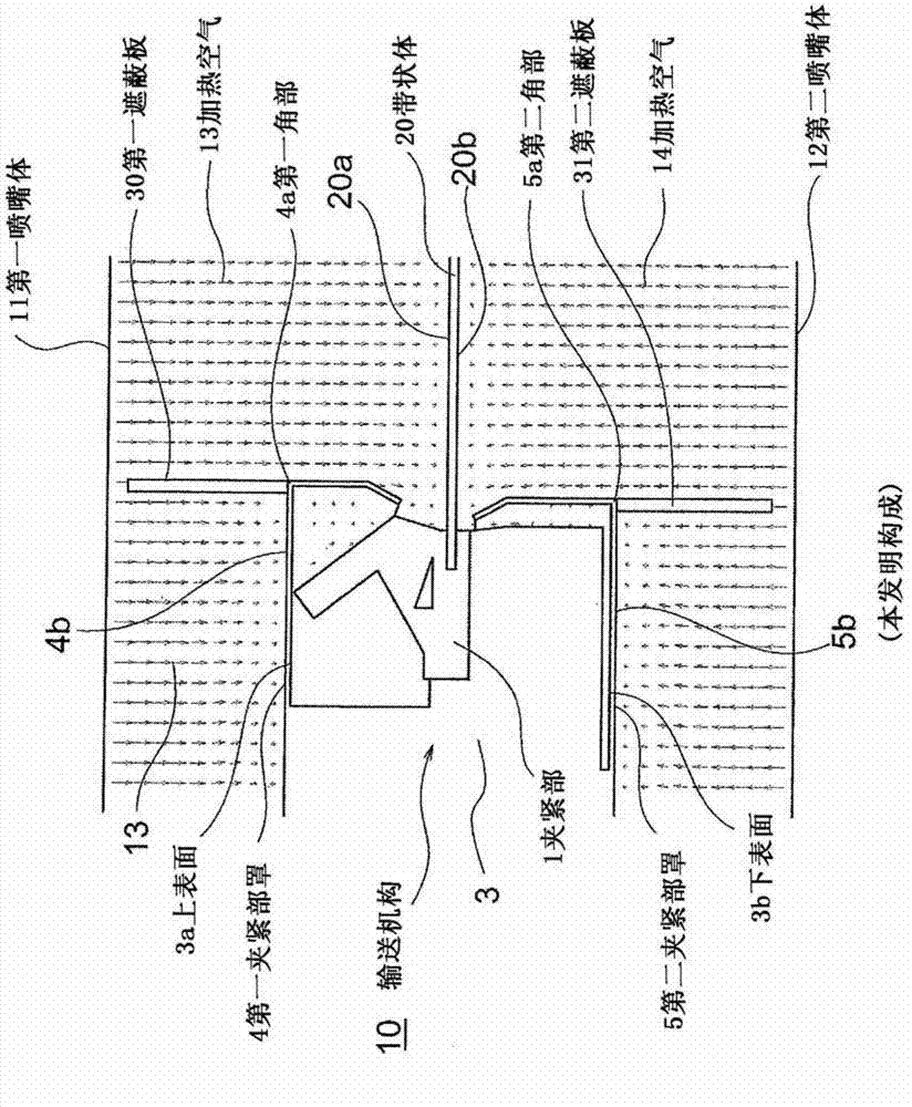 Transverse stretching method and device thereof