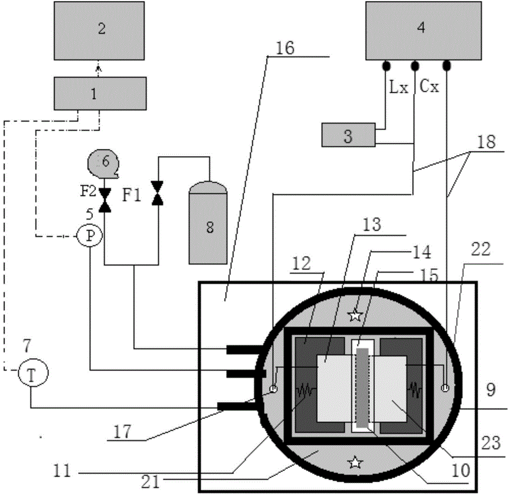 Device for testing dielectric property of hydrate in sediment
