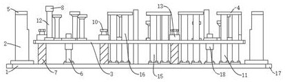 Automatic sand core taking and repairing mechanism