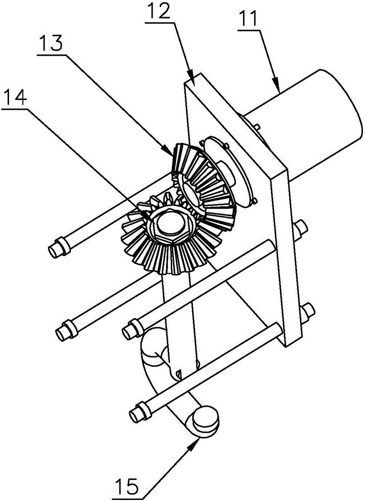 Container truck-mounted crane type angle adjusting device