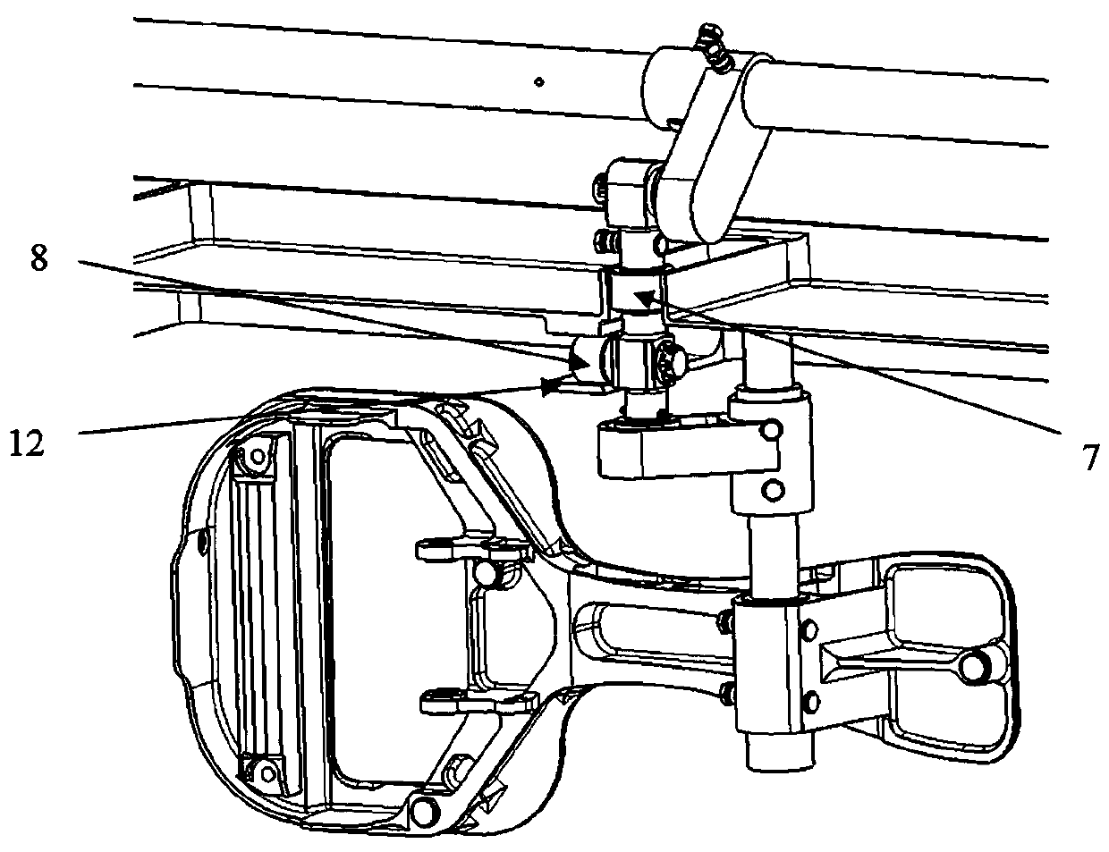 A transmission mechanism for the handle outside the cabin door