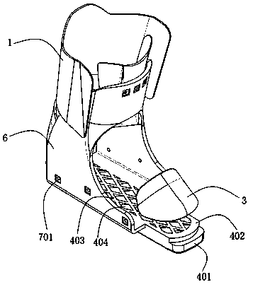 Sports equipment cooling skiing boot