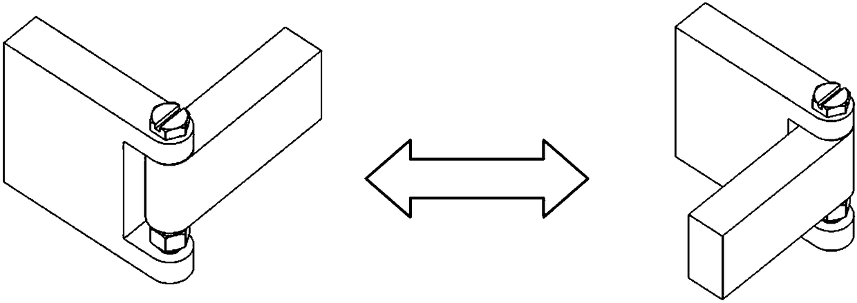 Elastic self-locking hinge