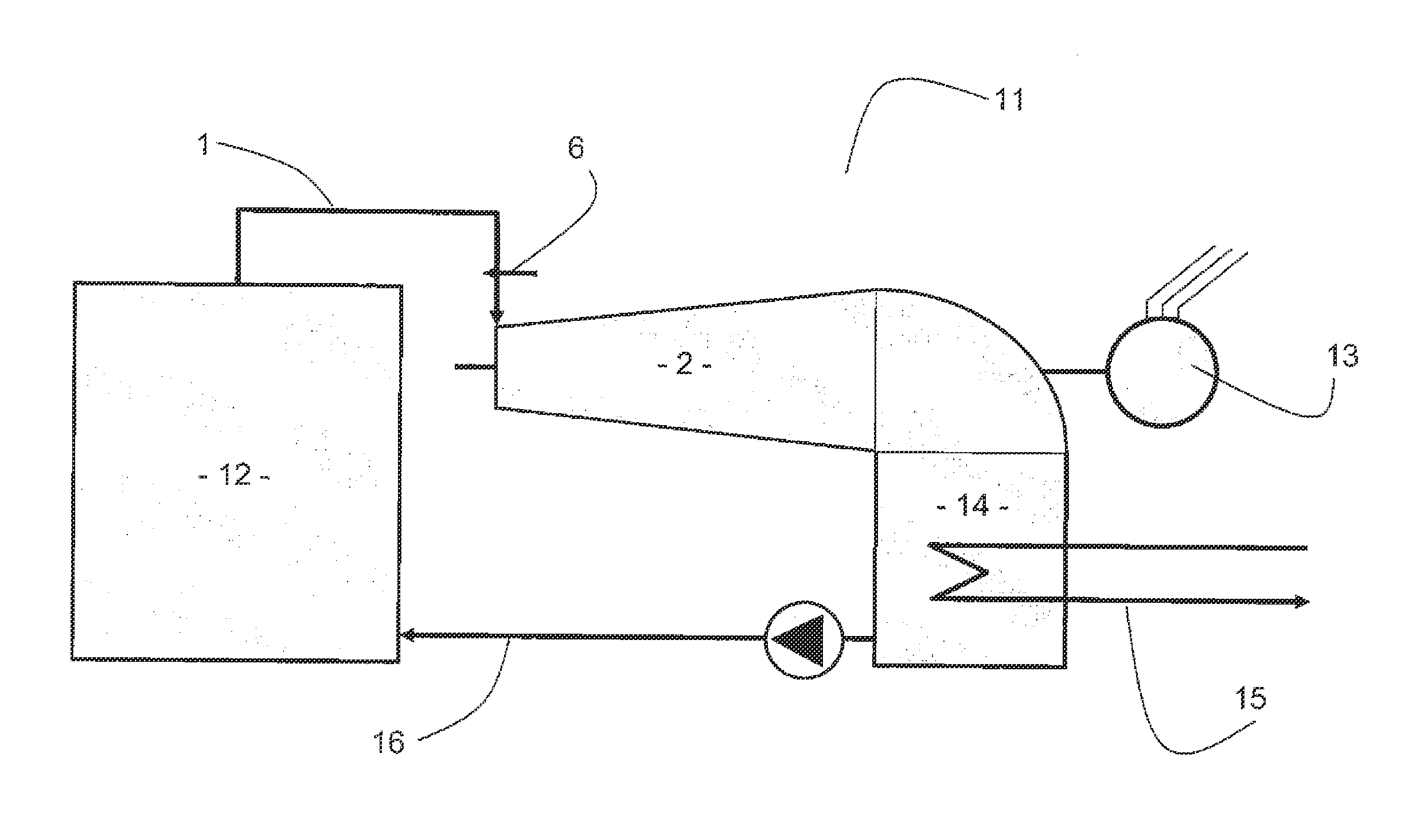 Steam supply circuit from a turbine
