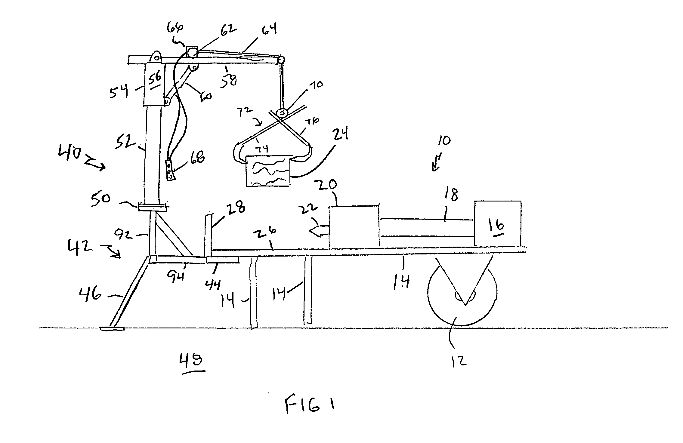Log lift and pulling apparatus for cooperation with log splitter