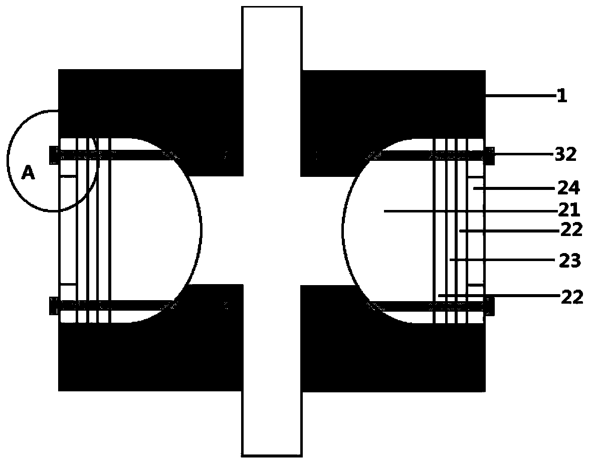 Visual window for pipeline of supercritical water-cooled reactor and sealing method thereof