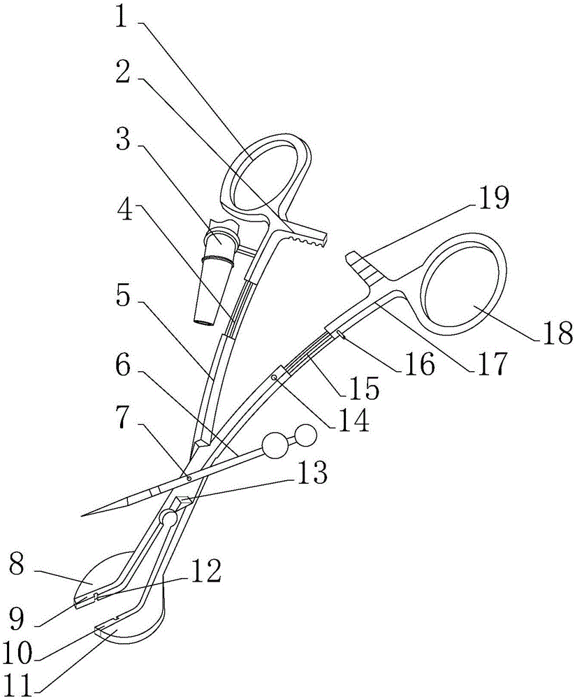 Clinical vessel clamp for internal-medicine department