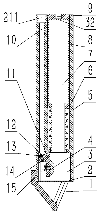 Sampling device and sampling method for accurately measuring coal seam gas content