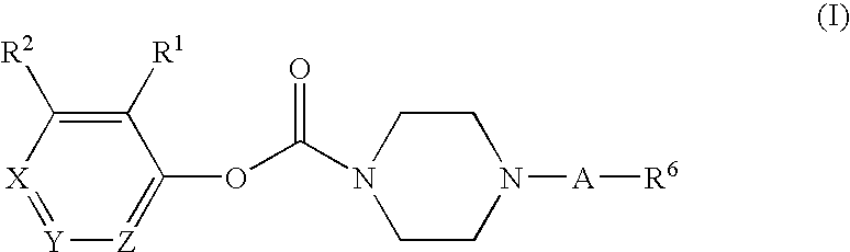 Substituted piperazine carbamates