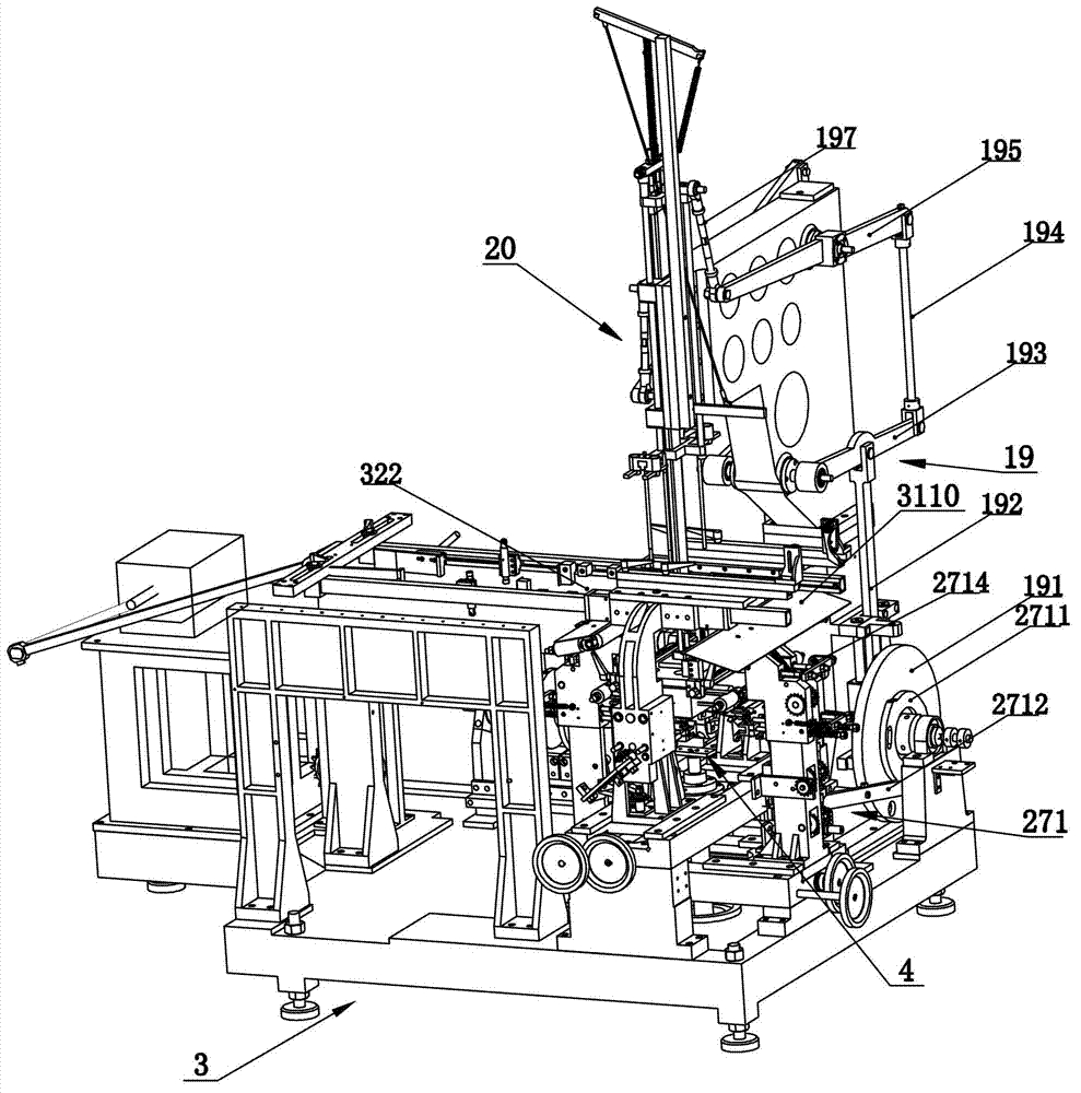 Bonding and forming device for inner box of paper box and surface paper