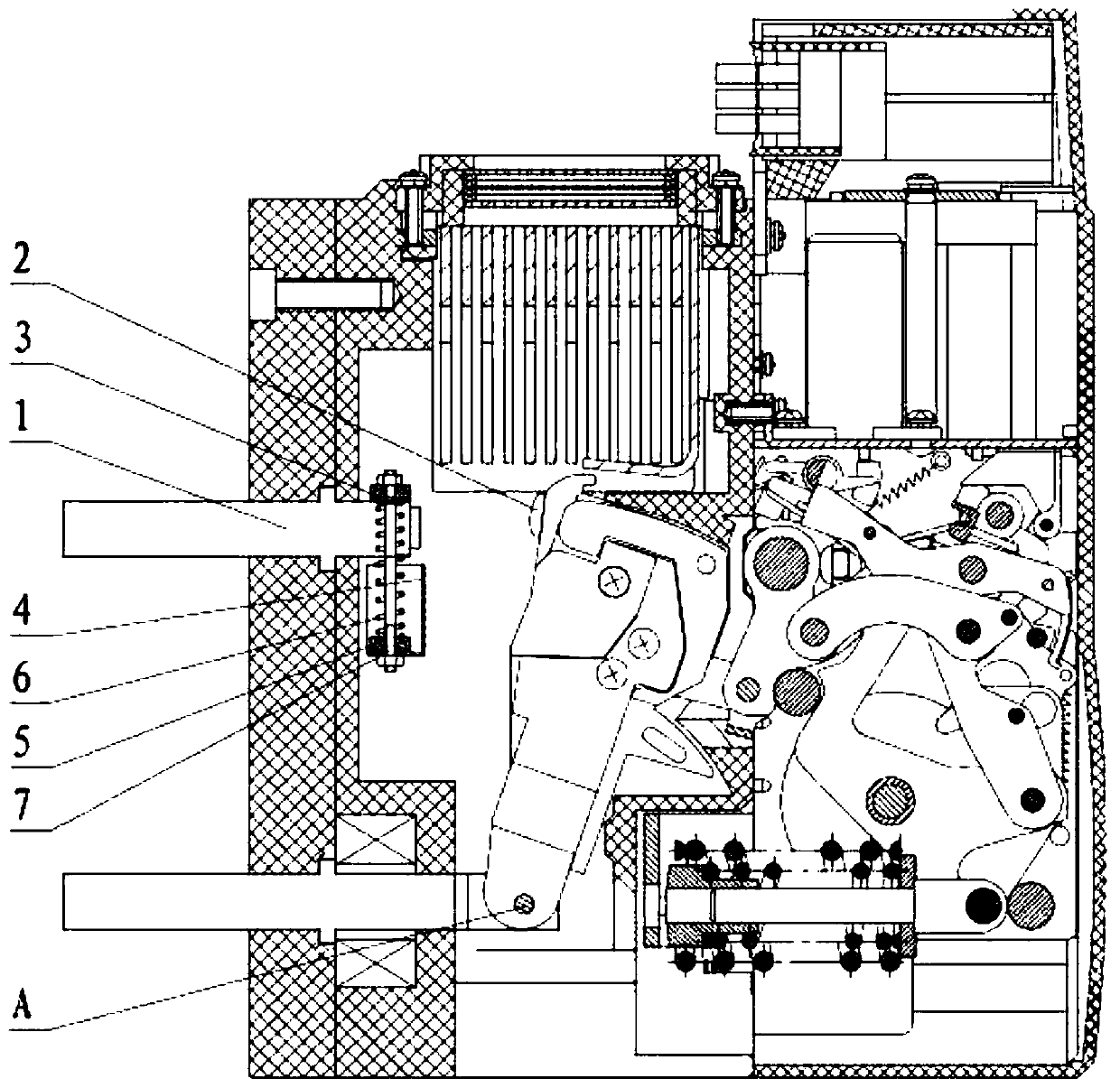 A universal circuit breaker with arc extinguishing performance