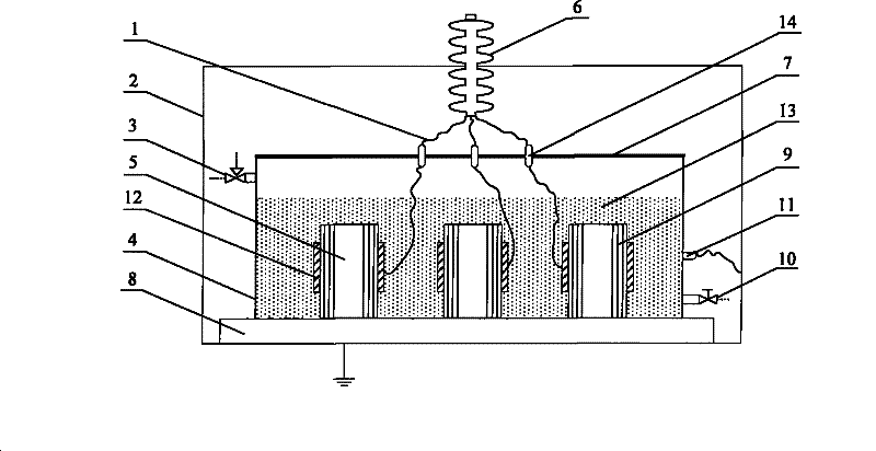 Transformer oil-paper insulation multi-factor accelerated aging test device and test method