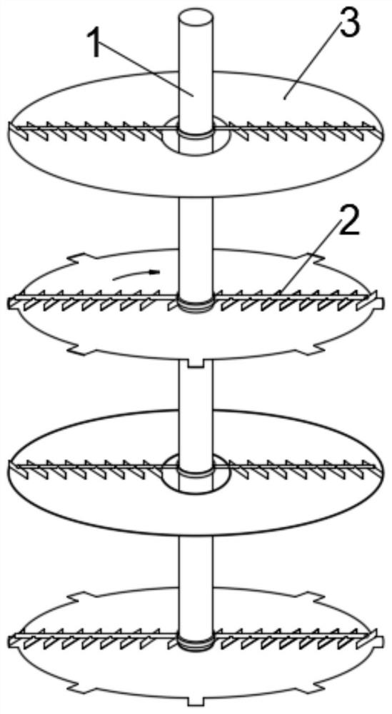 A sludge fermentation and stirring device