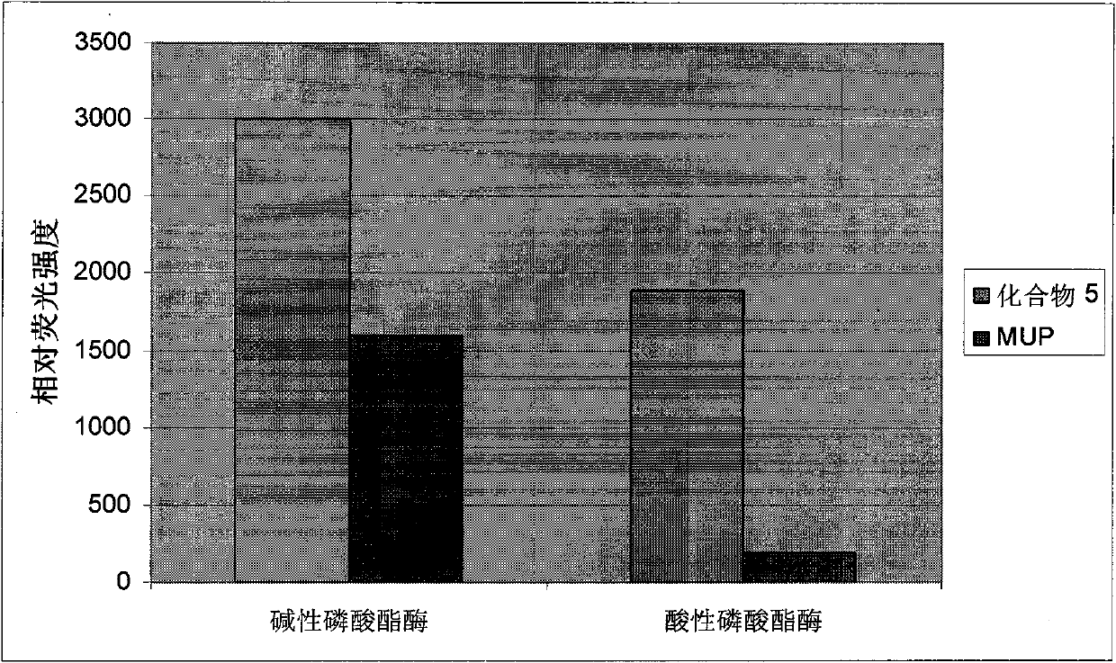 Coumarin compound for enzymatic activity analysis and enzyme inhibitor sifting motion, and synthesizing process