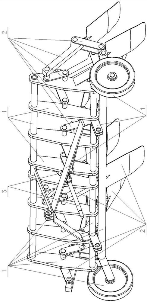 Multi-shovel plowing machine