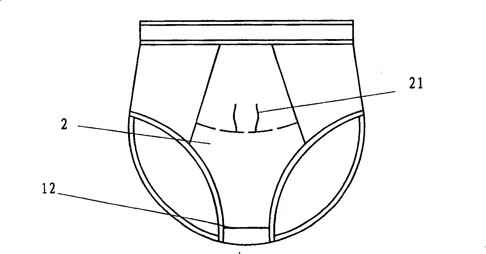 Health-care underpants for men and use method thereof