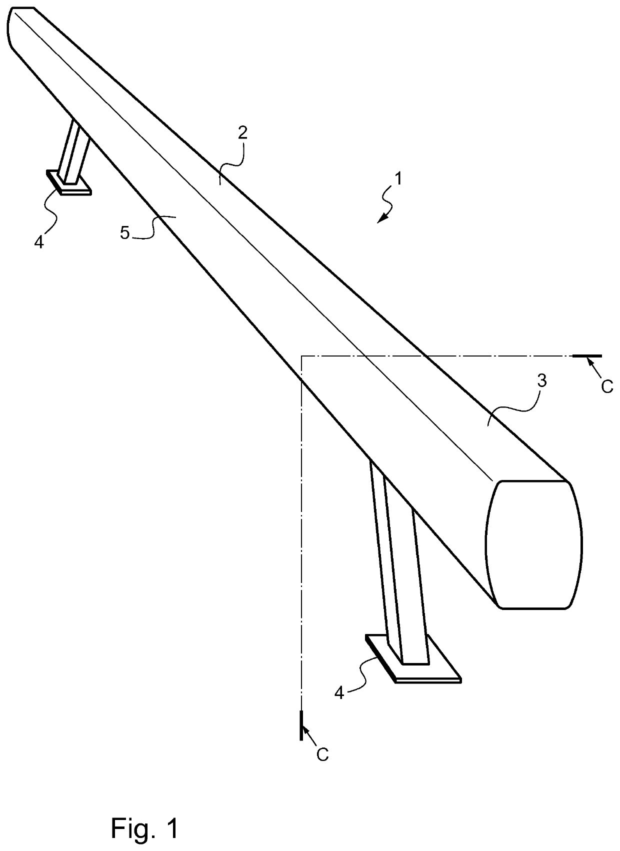 Gymnastics beam having an interchangeable upper part