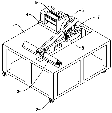 An automatic cutting device for the production of rod-shaped building materials