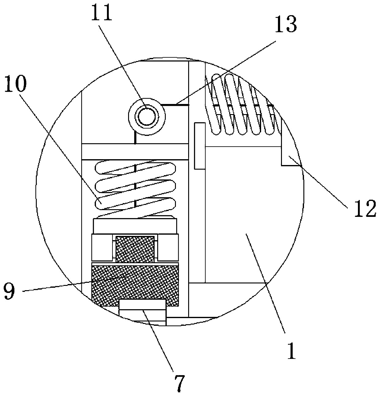 Automatic adjusting and fixing device for charging port of new energy automobile