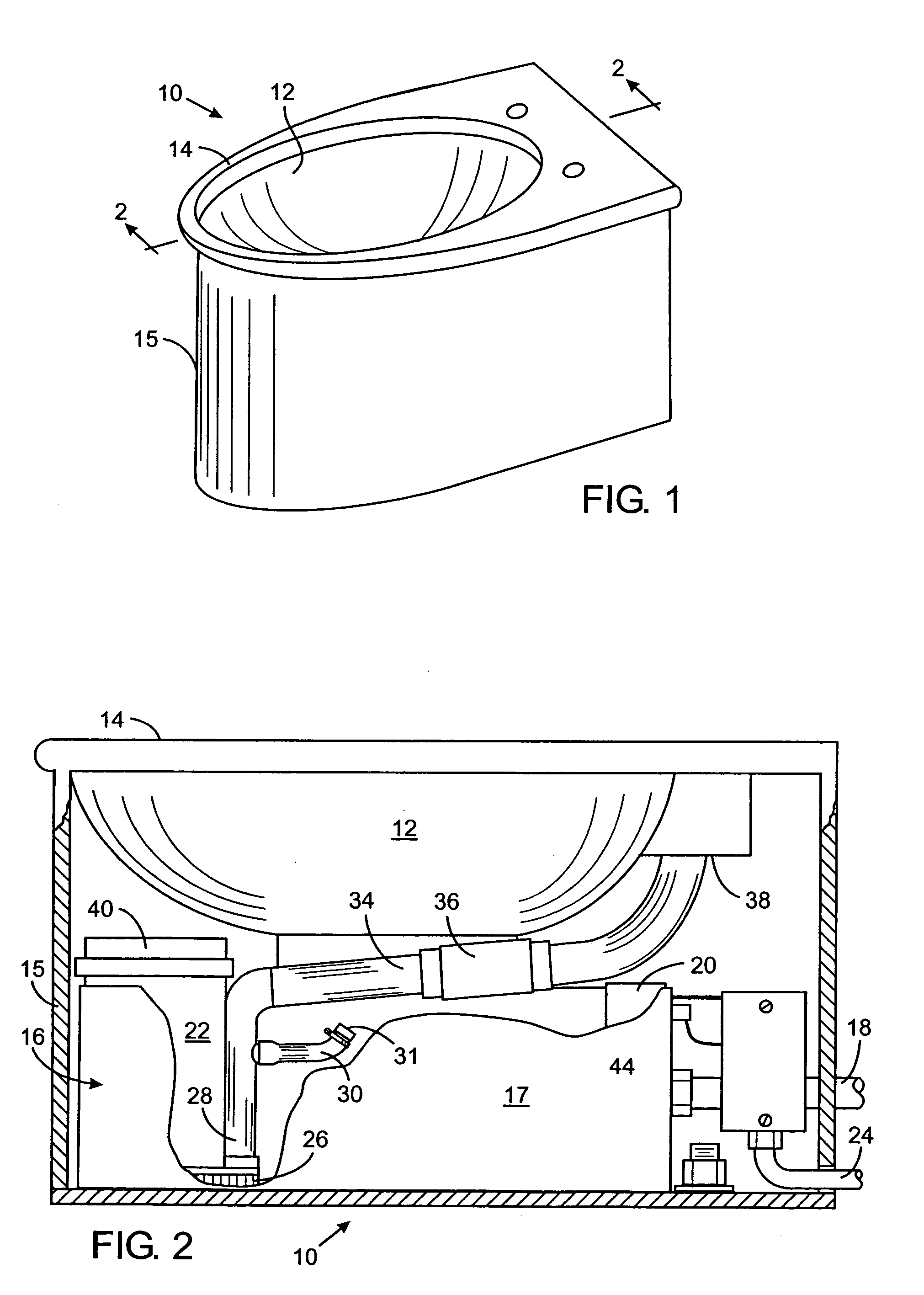 Control system for pump operated plumbing fixtures
