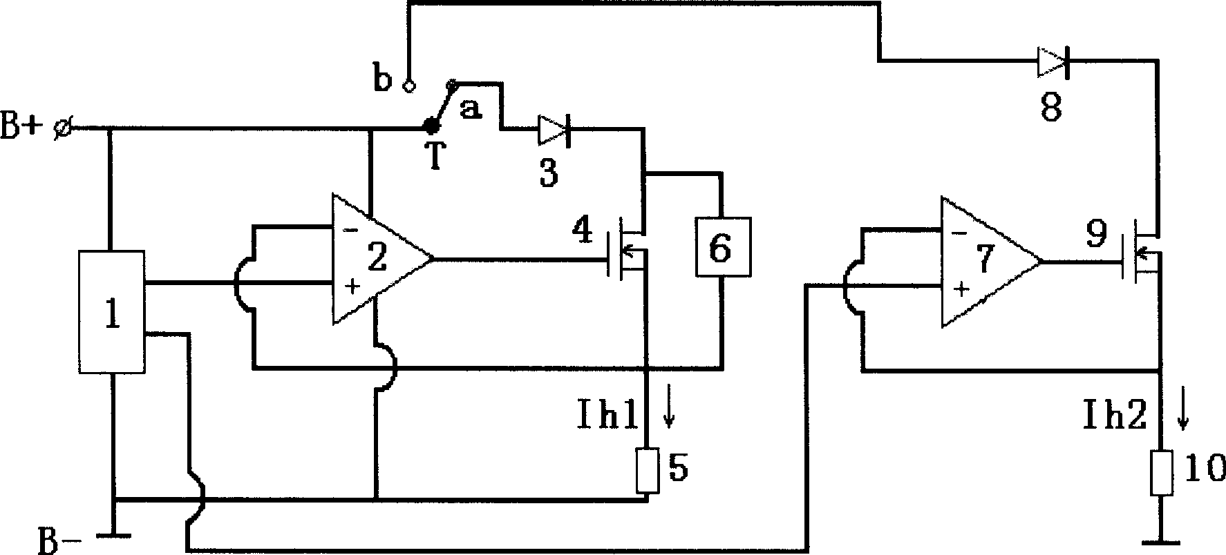 Double constant-current driven module with big power of LED miner's light