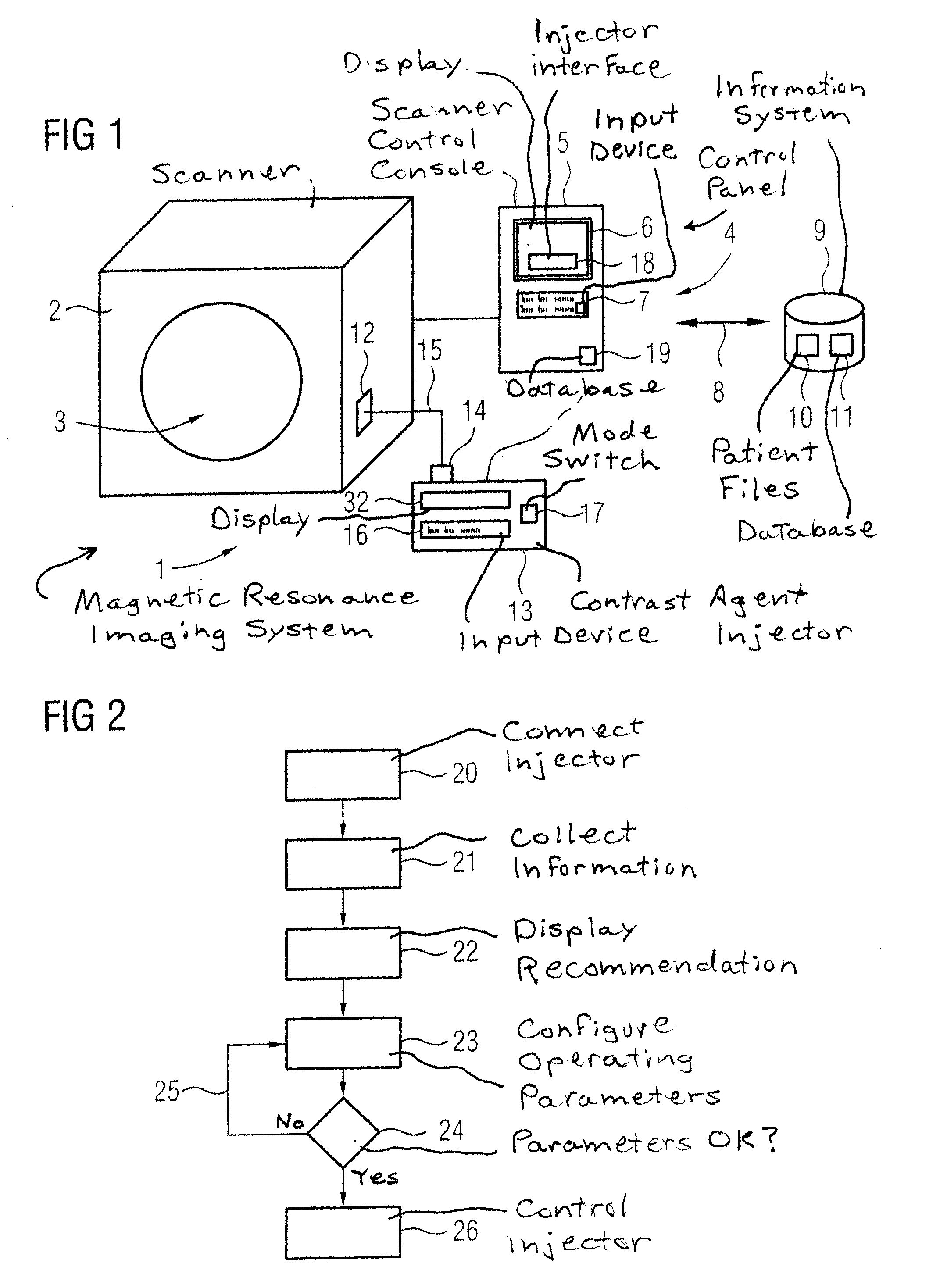 Method and apparatus for controlling a contrast agent injection for magnetic resonance imaging