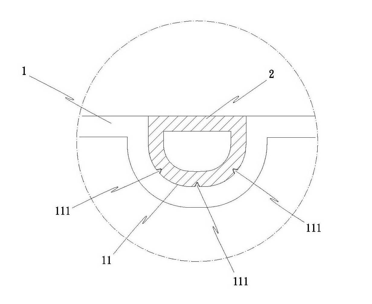 Radiating module combined in interference fit