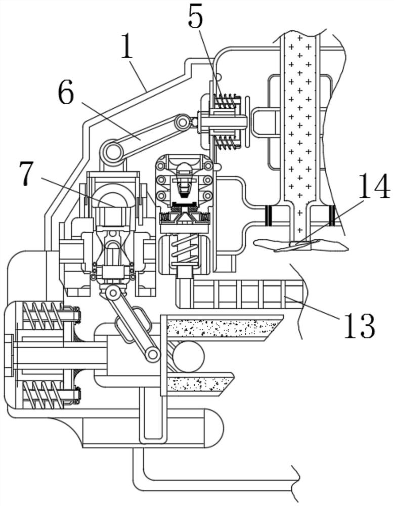 Device for automatically protecting air suction end of turbine to guarantee normal work