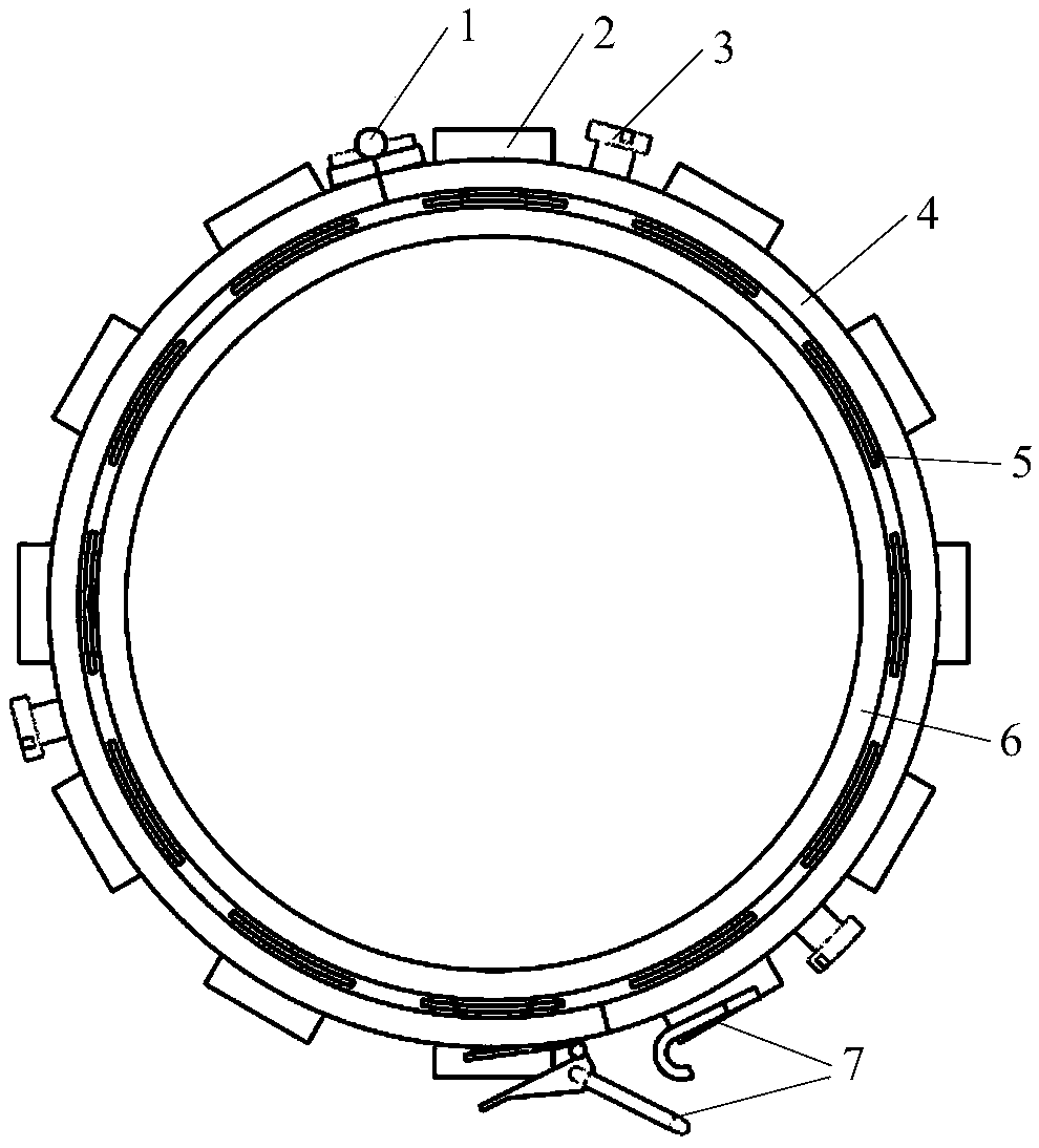 Electromagnetic ultrasonic transducer for exciting torsional guided wave in pipe and working method thereof