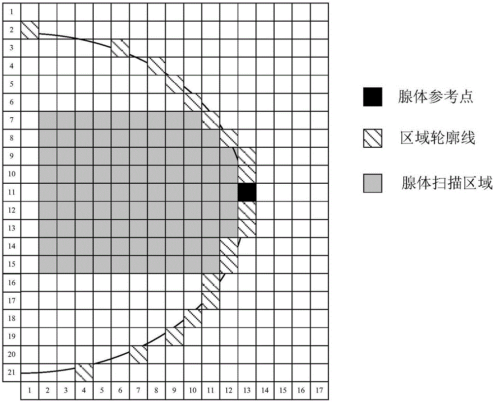 A grayscale detection method and device for glandular tissue features