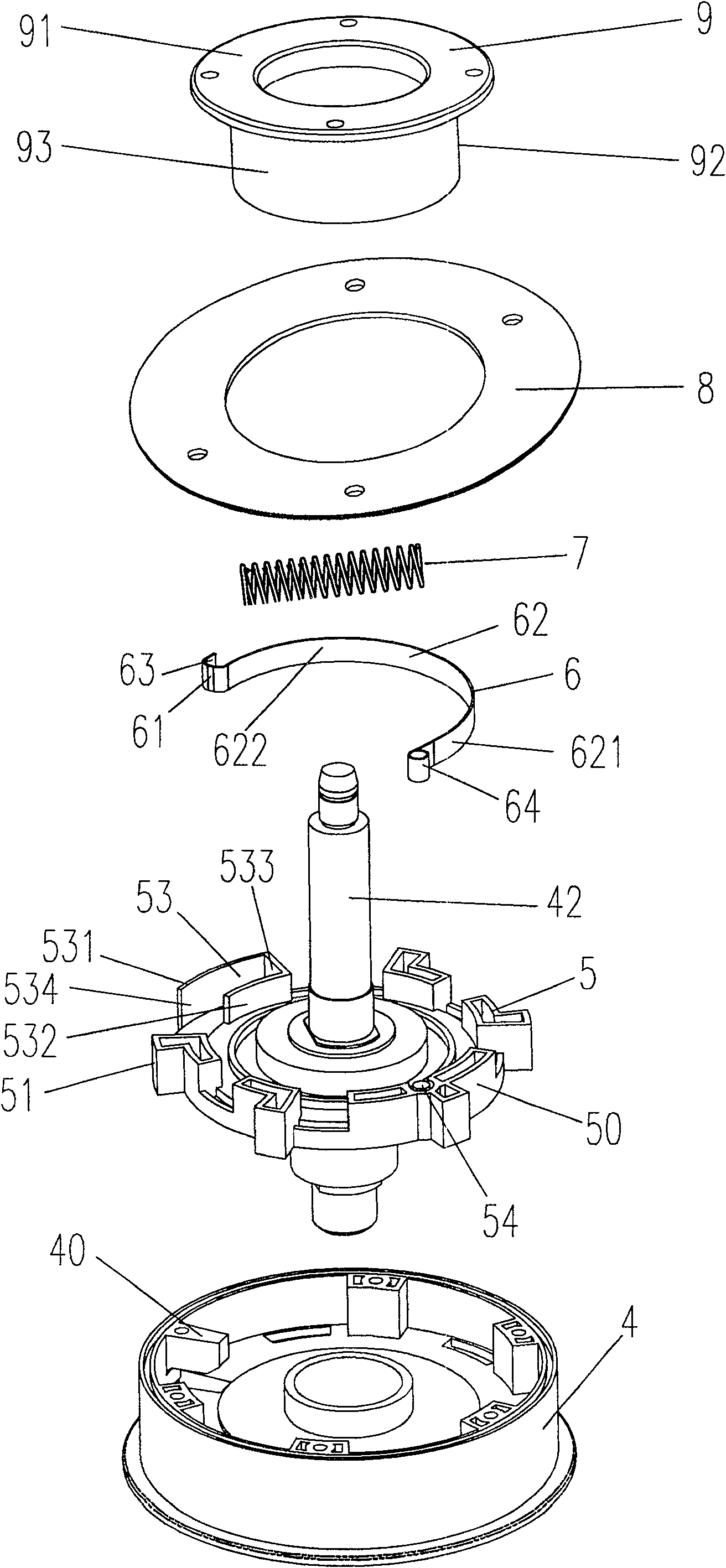 Braking device for garden tools